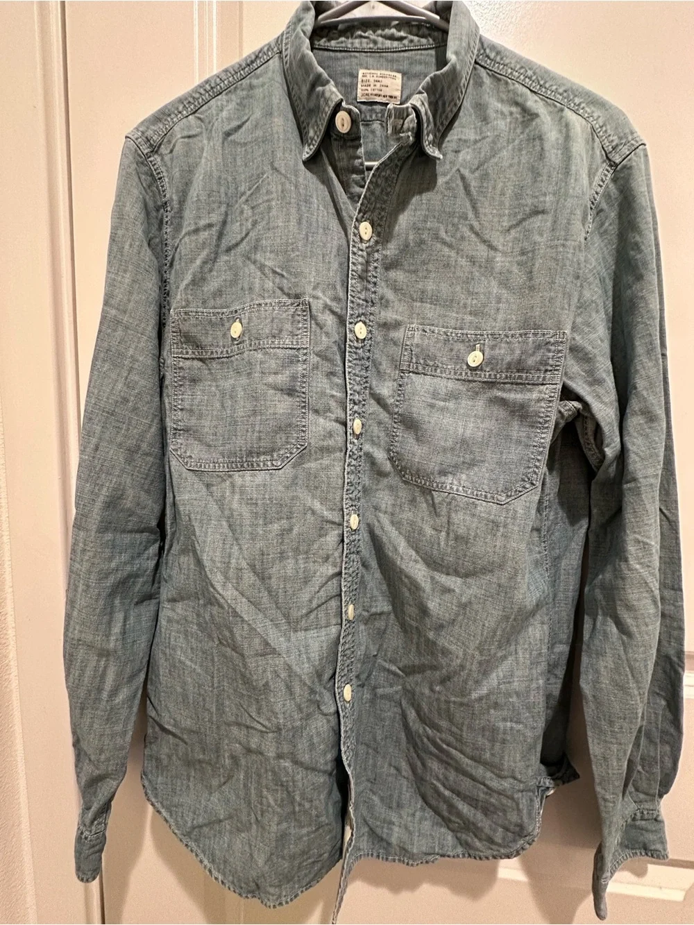 J. Crew Light Blue Chambray Button-Down Shirt